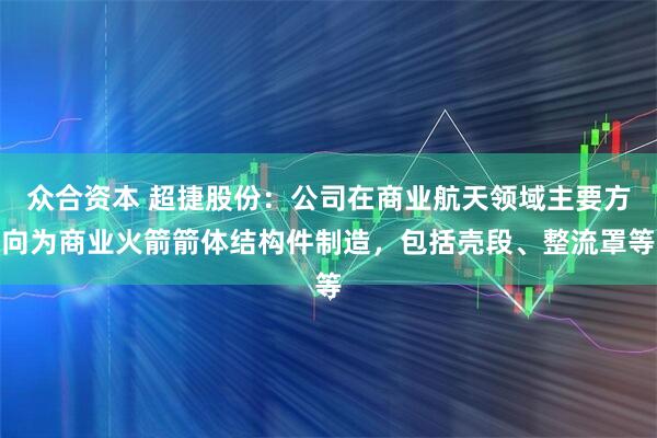 众合资本 超捷股份：公司在商业航天领域主要方向为商业火箭箭体结构件制造，包括壳段、整流罩等