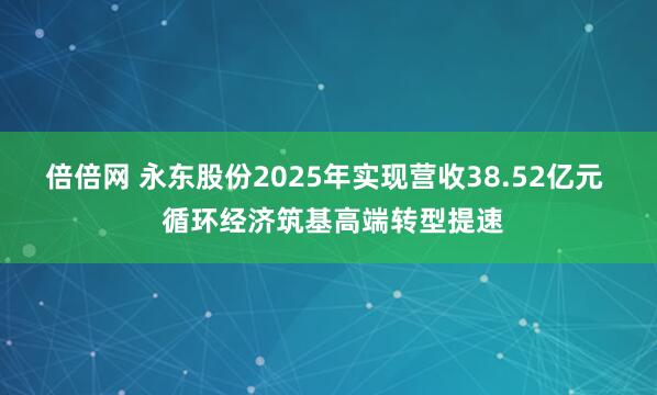 倍倍网 永东股份2025年实现营收38.52亿元  循环经济筑基高端转型提速